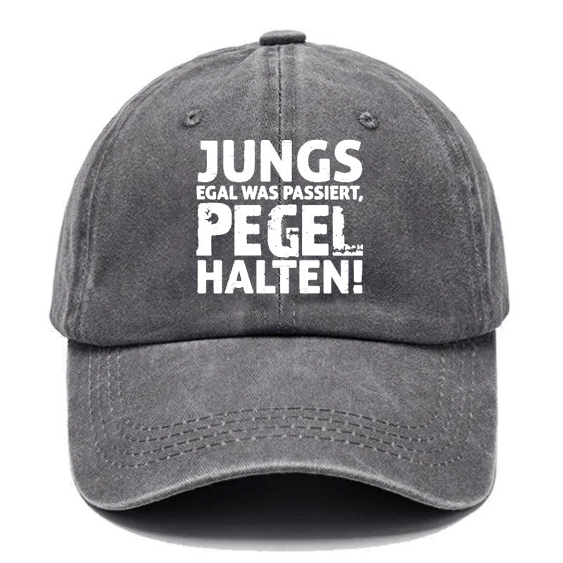 Jungs Egal Was Passiert Pegel Halten! Baseball Cap