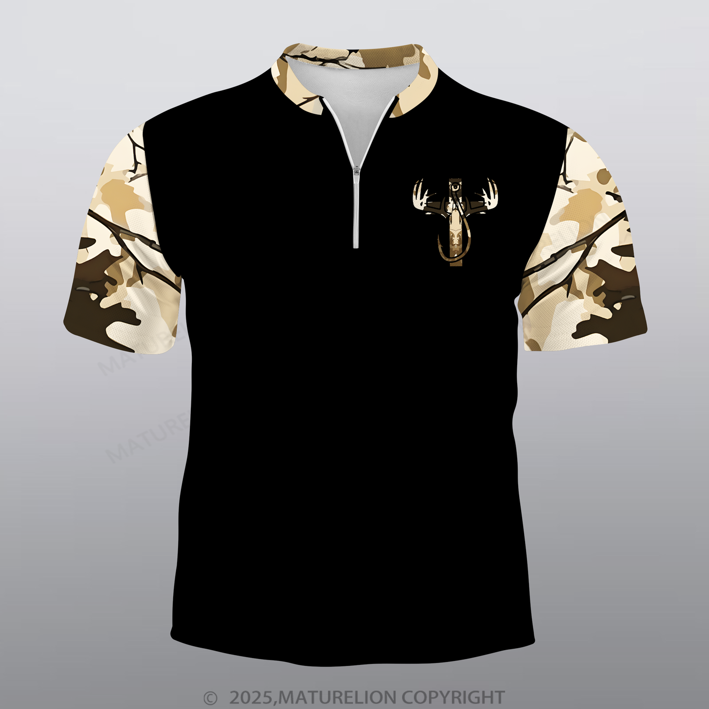Maturelion Christus Männer Voll-Print Polo Shirt