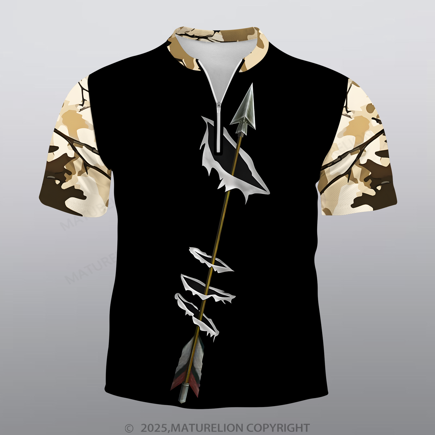 Maturelion Schießen Männer Voll-Print Polo Shirt