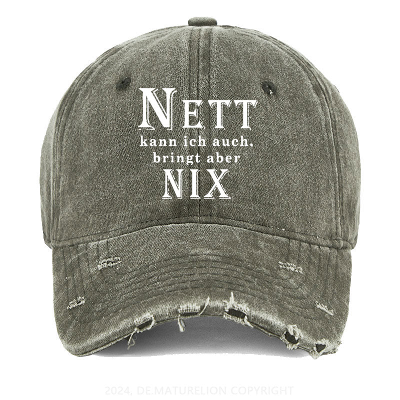 Nett Kann Ich Auch Bringt Aber Nix Gewaschene Vintage Cap