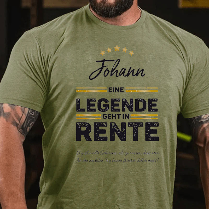 Personalisiert Name Eine Legende geht in Rente T-Shirt