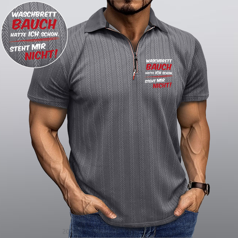 Maturelion Waschbrett Bauch Hatte Ich Schon Steht Mir Nicht Kragen T-Shirt