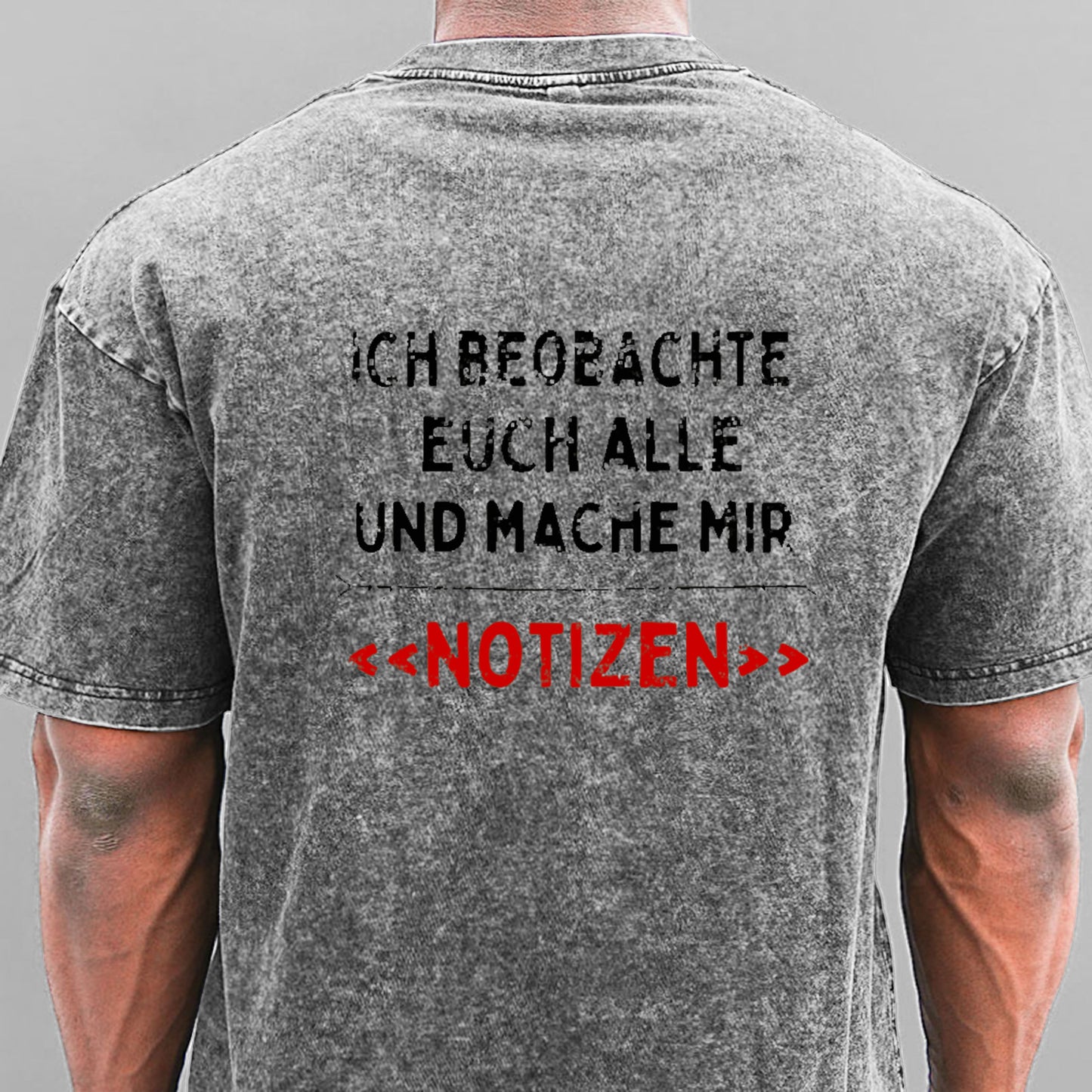 Ich Beobachte Euch Alle Und Mache Mir Notizen Gewaschene Vintage T-Shirt