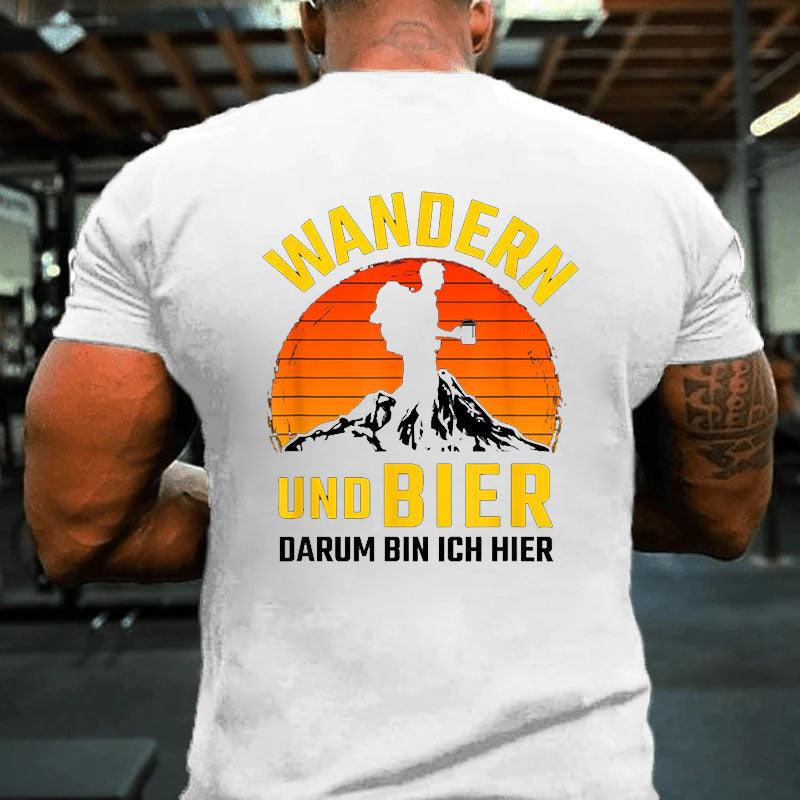 Wanderer Berge Wandern und Bier T-Shirt