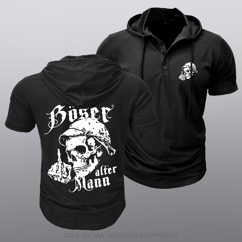 Maturelion Böser Alter Mann Kapuze T-Shirt