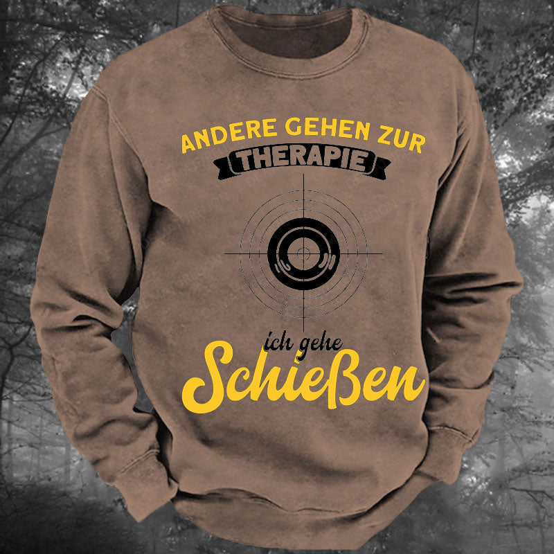 Sport Männer Sport Schütze Gewaschenes Sweatshirt