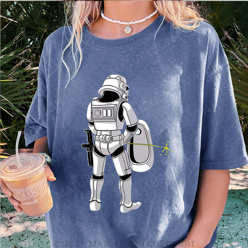 Maturelion Lustig Damen Gewaschene Vintage T-Shirt