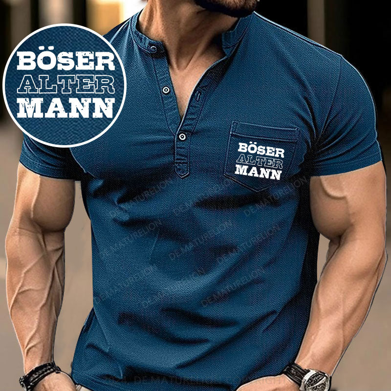 Böser Alter Mann Henley Shirt