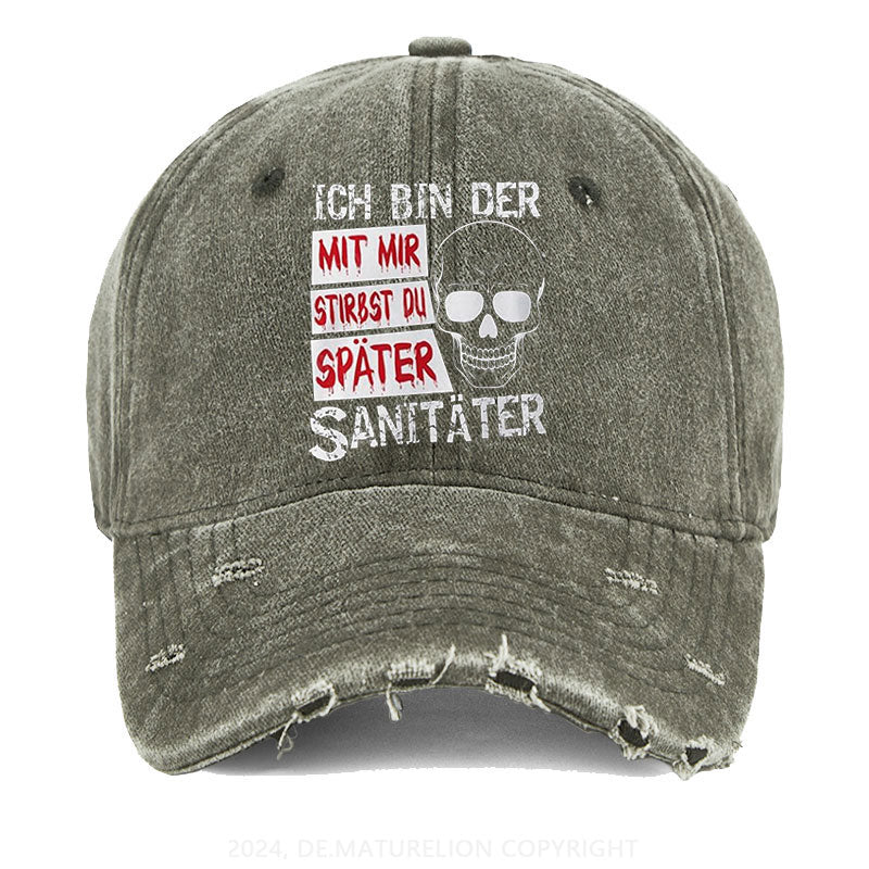 Ich bin der Sanitäter Halloween Gewaschene Vintage Cap