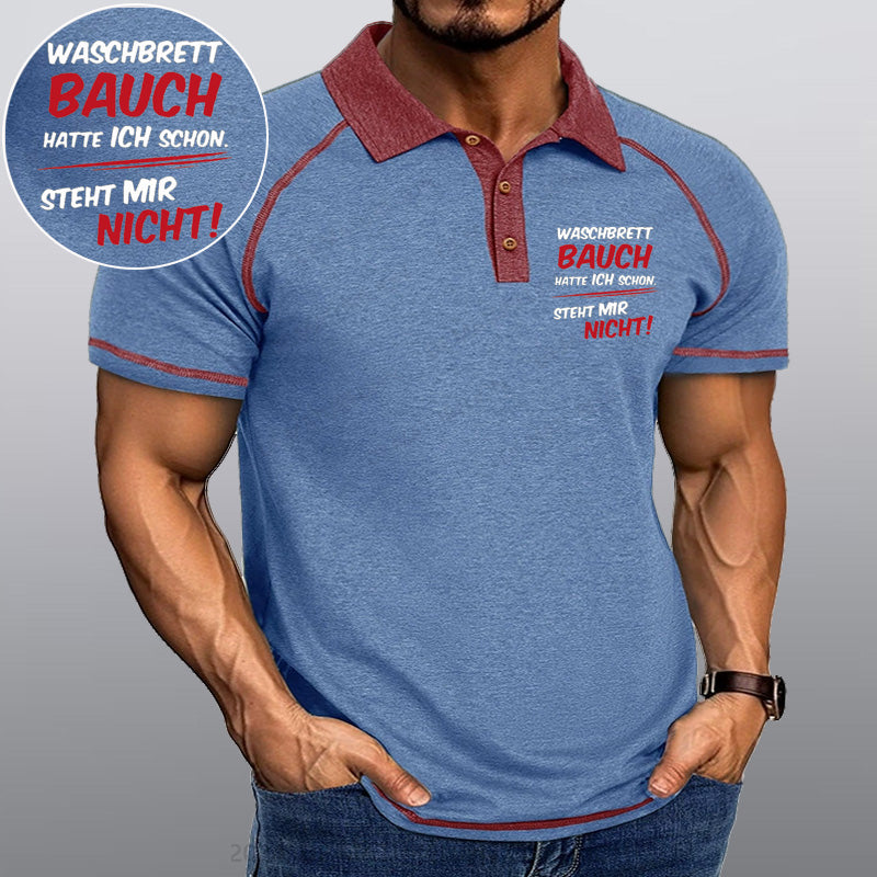 Maturelion Waschbrett Bauch Hatte Ich Schon Steht Mir Nicht Kragen T-Shirt