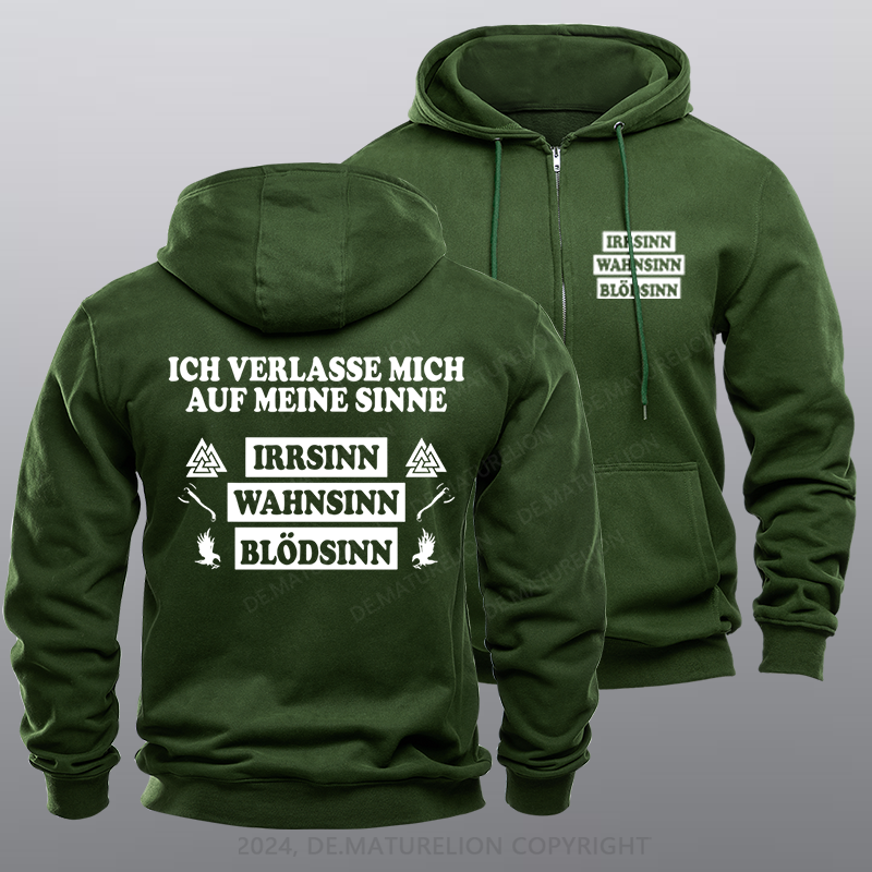 Maturelion Meine Sinne Reißverschluss Hoodie