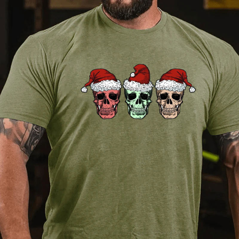 Frohe Weihnachten Schädel T-Shirt