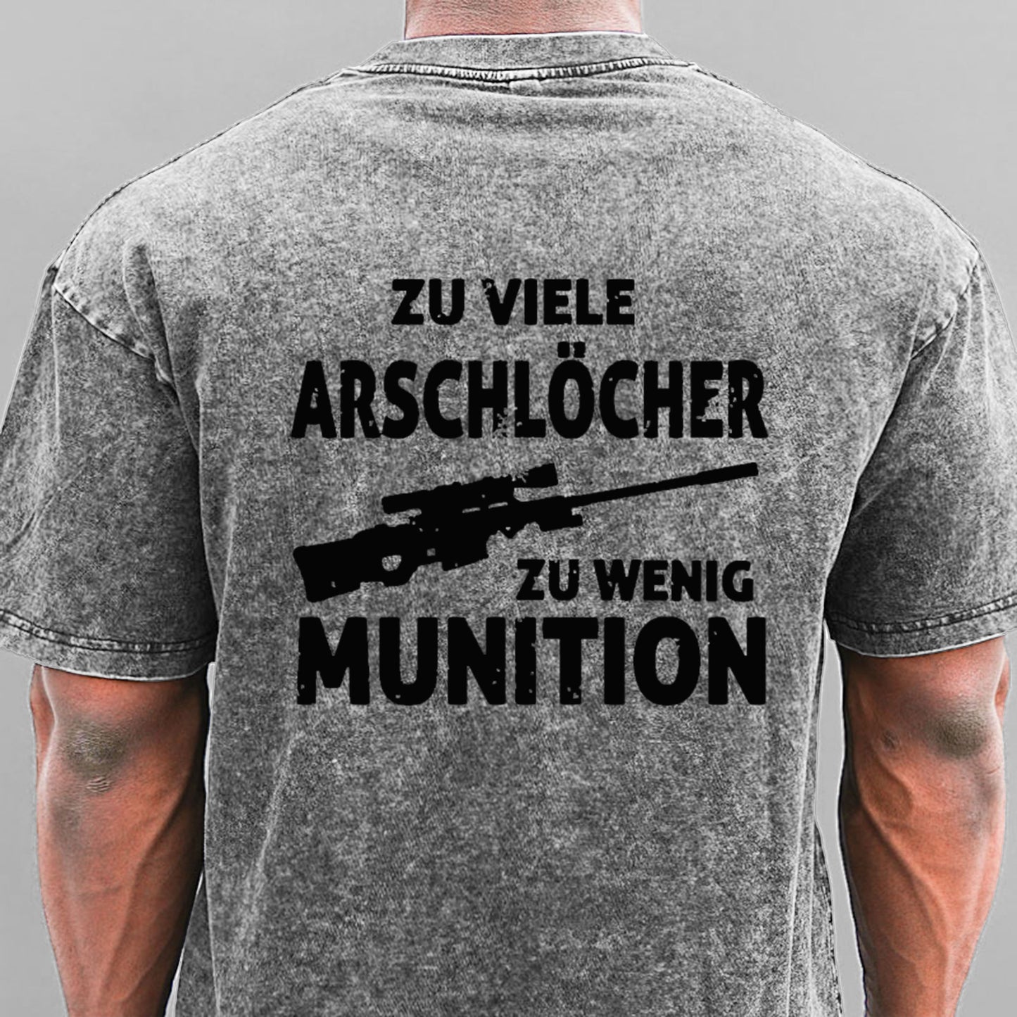 Zu viele Arschlöcher zu wenig Munition Gewaschene Vintage T-Shirt