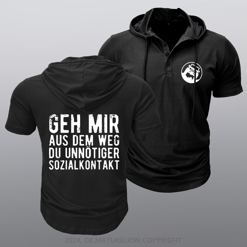 Maturelion Geh Mir Aus Dem Weg Du Unnötiger Sozialkontakt Kapuze T-Shirt