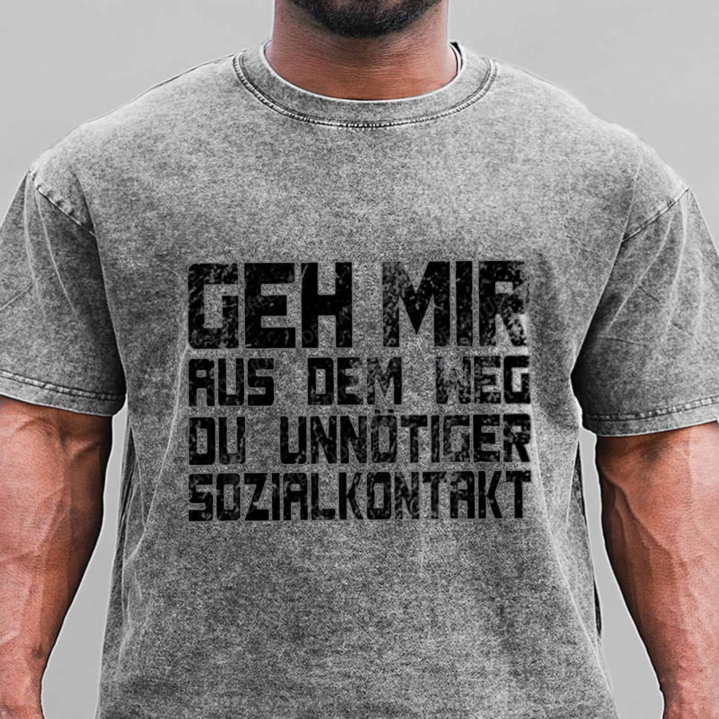 Geh Mir Aus Dem Weg Du Unnotiger Sozialkontakt Gewaschene Vintage T-Shirt