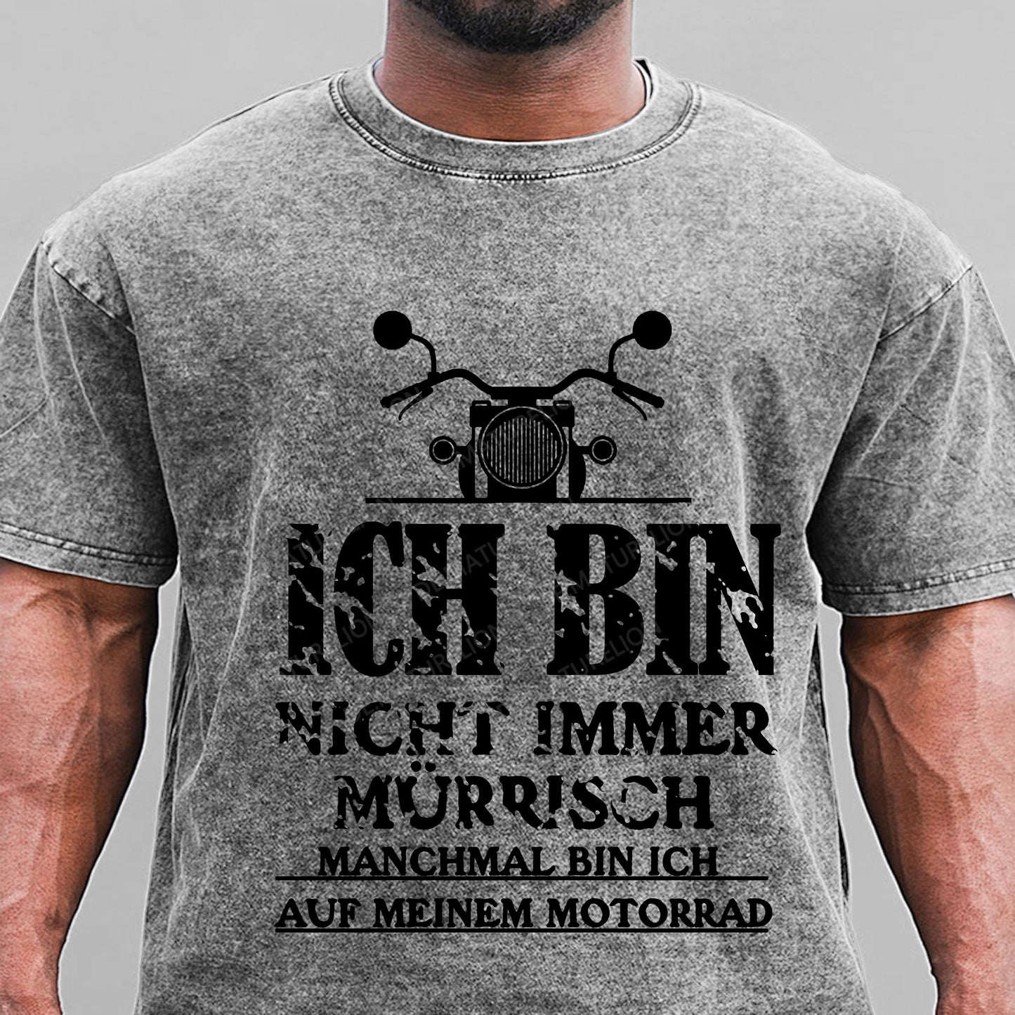 Ich bin nicht immer mürrisch. Manchmal bin ich auf meinem Motorrad Gewaschene Vintage T-Shirt