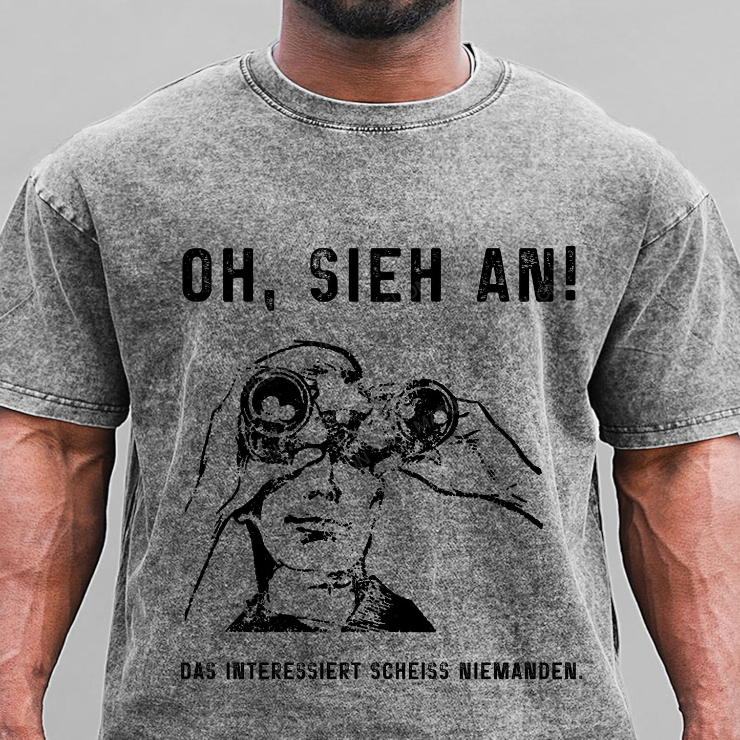 Oh, Sieh An! Das Interessiert Scheiss Niemanden Gewaschene Vintage T-Shirt