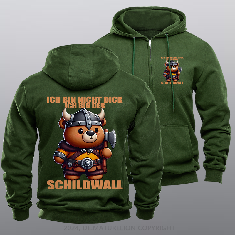 Maturelion Ich bin der Schildwall Reißverschluss Hoodie