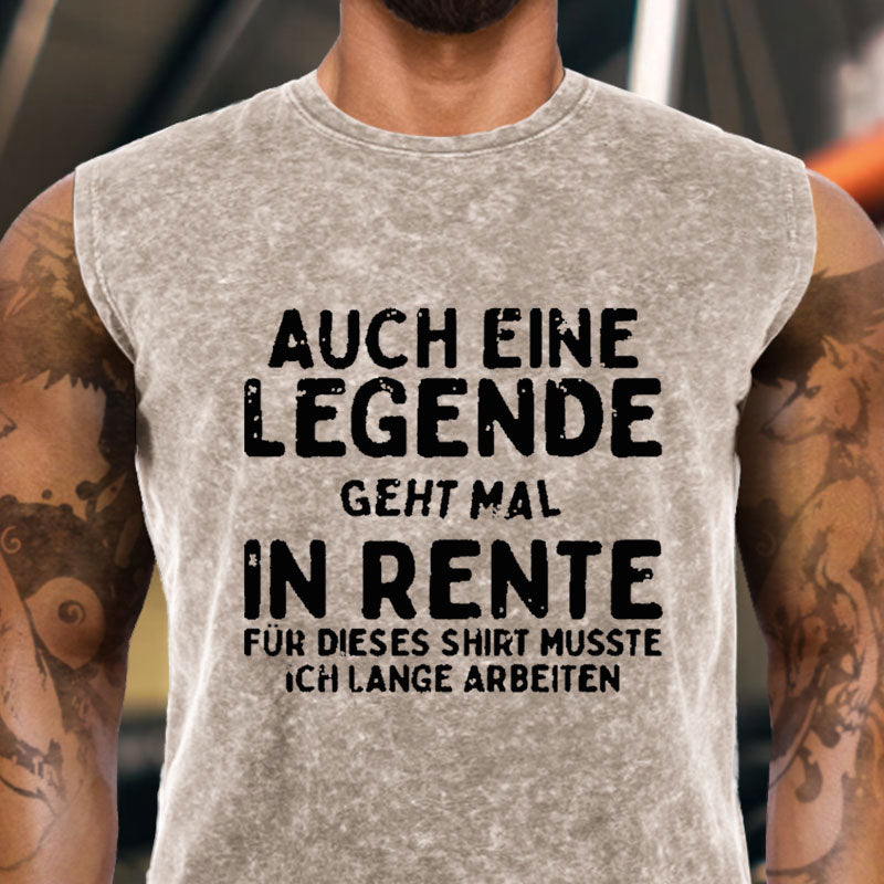 Auch Eine Legende Geht Mal In Rente Tank Top