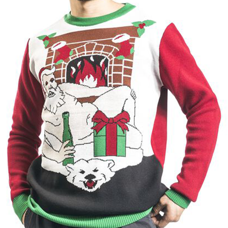 Heißer Weihnachtsmann Hässliche Weihnachtspullover Funny Xmas Ugly Christmas Sweater