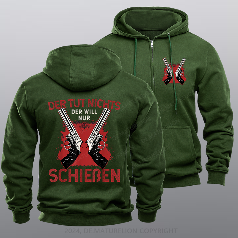 Maturelion Schützenfest Schießen Schießsport Waffe Sportschütze Reißverschluss Hoodie