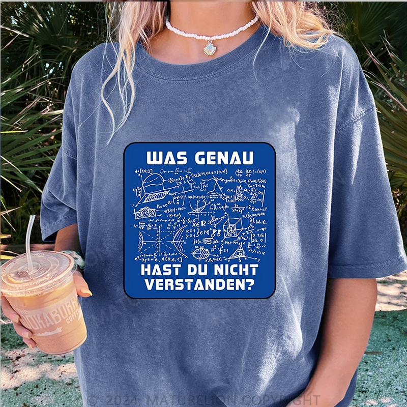 Maturelion Was Genau Damen Gewaschene Vintage T-Shirt