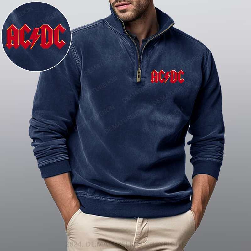 Maturelion ACDC Rockmusik Rock Band Stehkragen Poloshirt