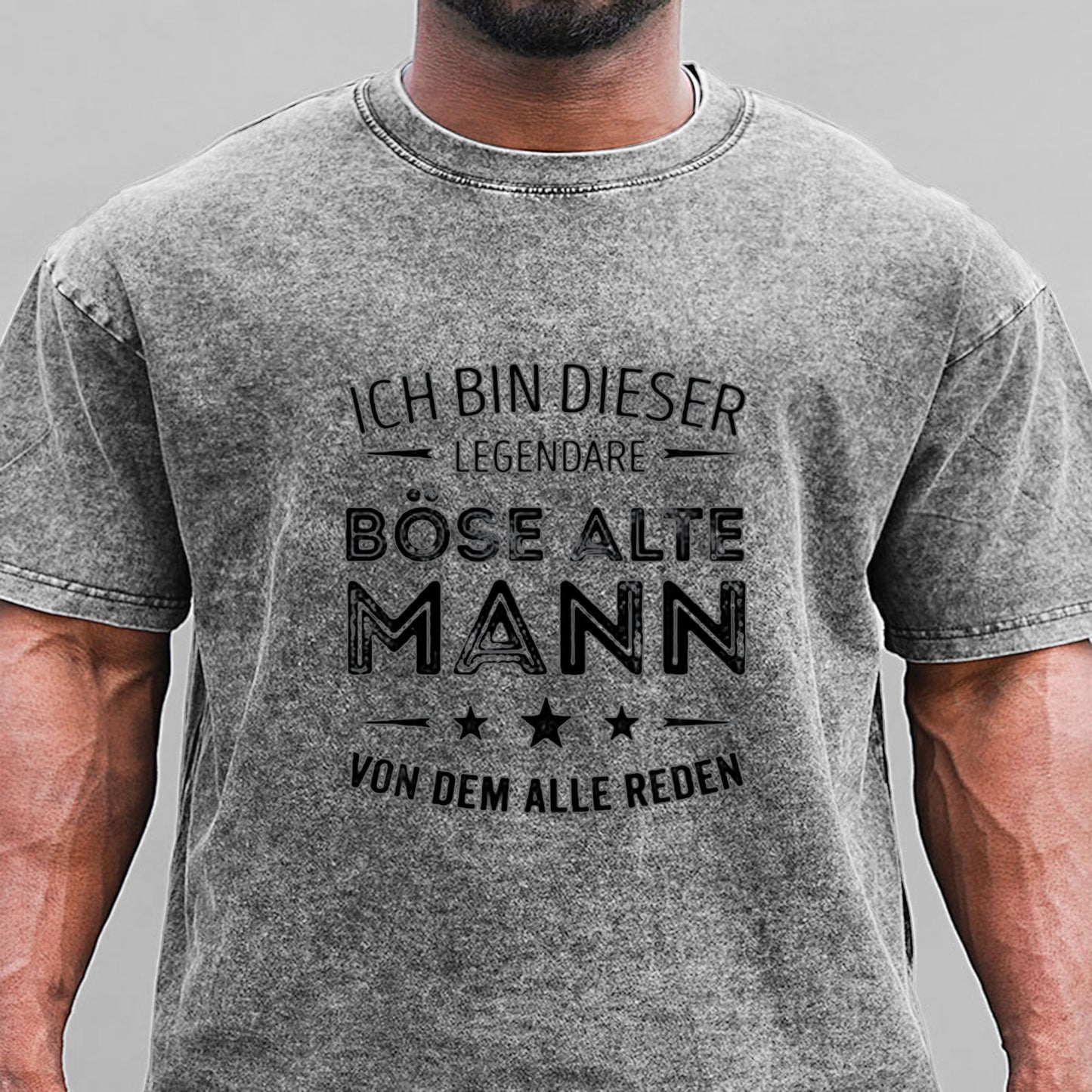 Böser Alter Mann Gewaschene Vintage T-Shirt