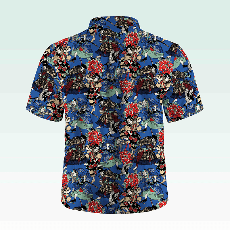 Maturelion Hawaiian Shirt Koi Fische und Wellen Hawaiian Shirt