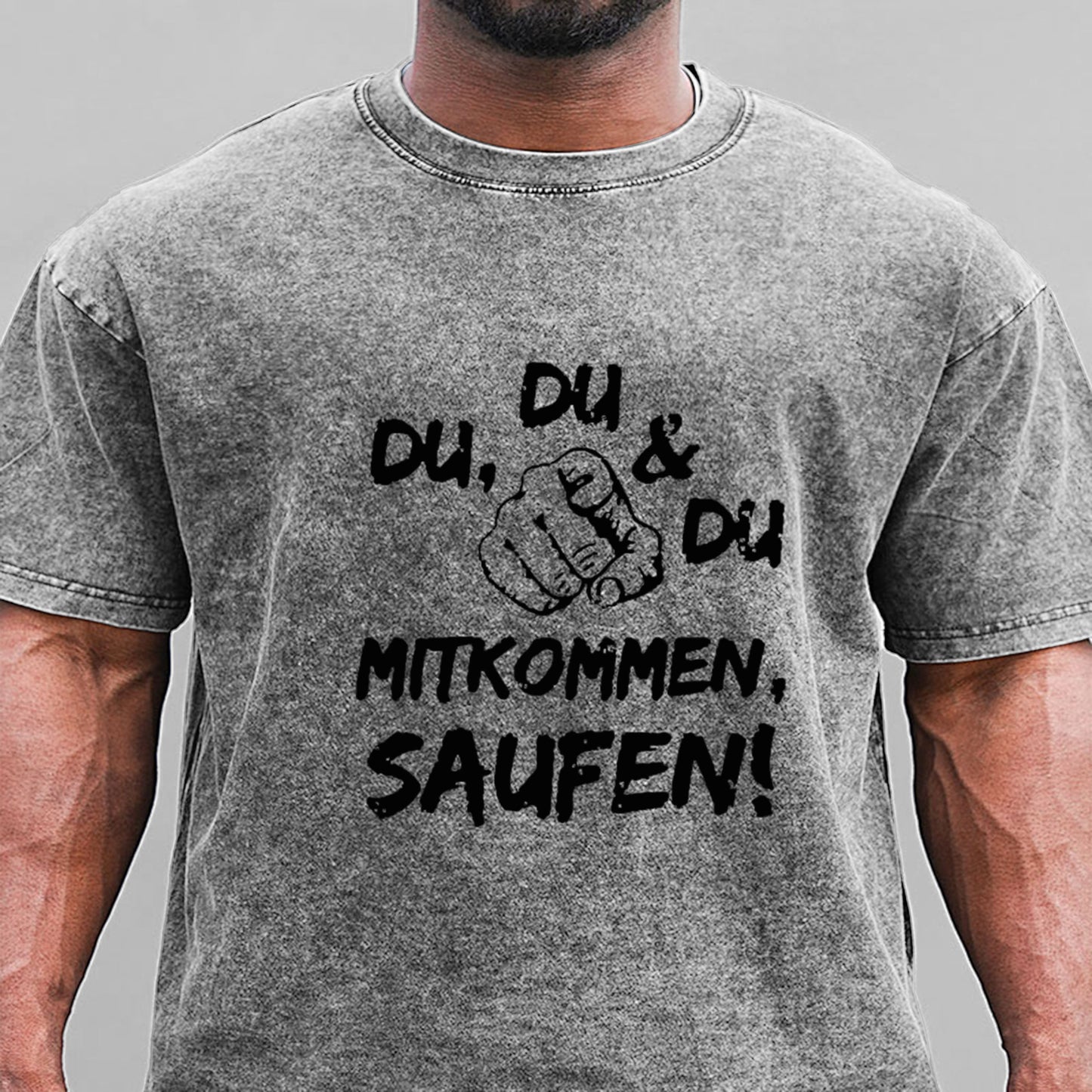 Du Du Du Mitkommen Saufen Gewaschene Vintage T-Shirt