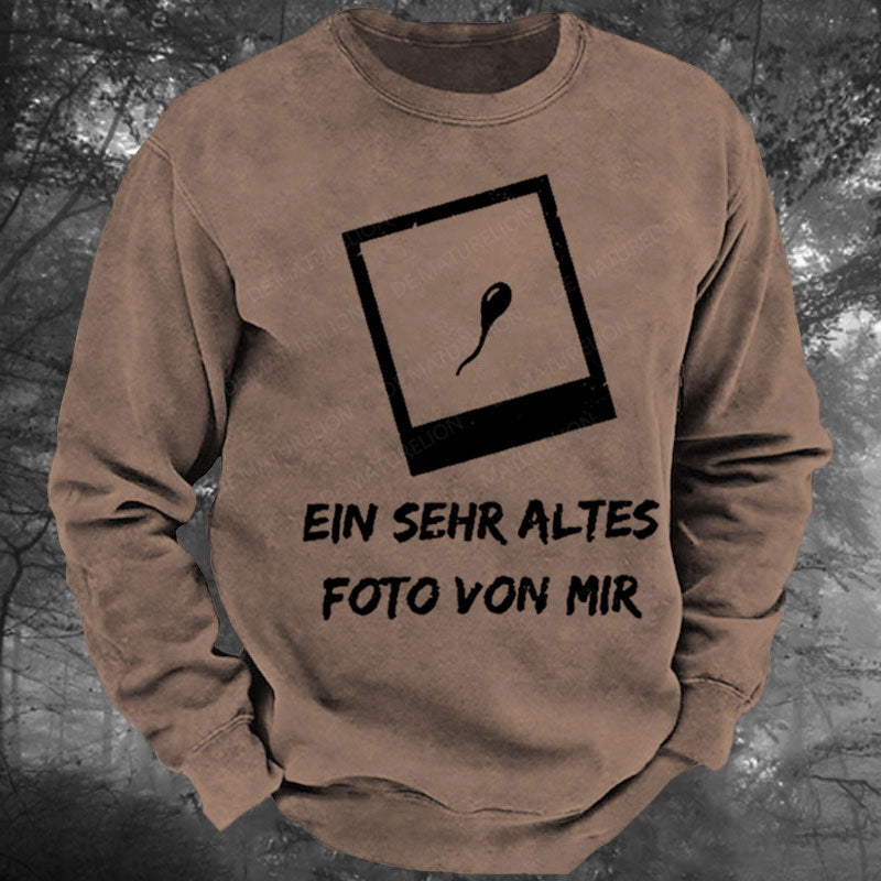 Ein Sehr Altes Foto Von Mir Gewaschenes Sweatshirt