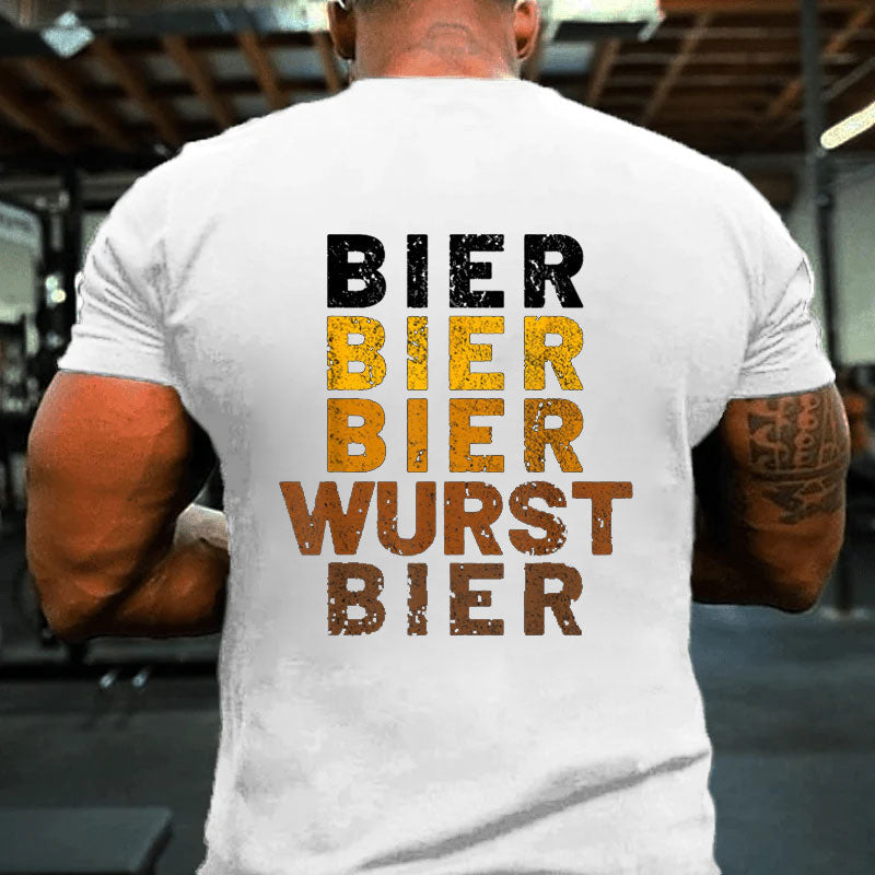 Bier und Wurst für Bierliebhaber Biertrinker T-Shirt