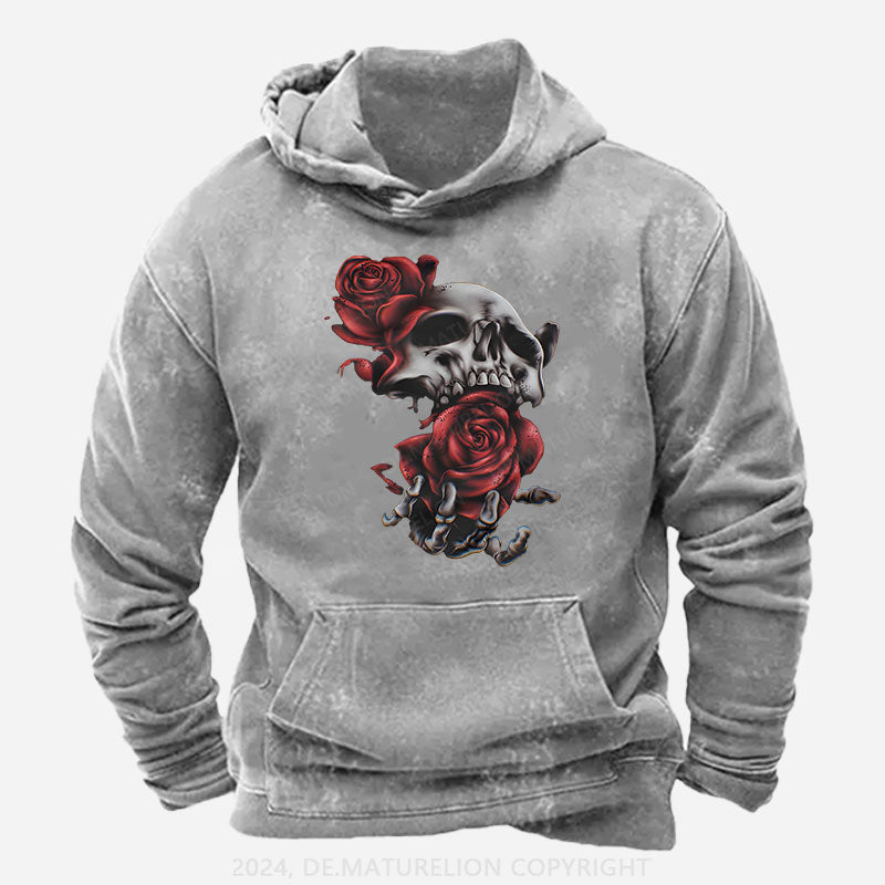 Skeleton Blumen Weihnachten Hoodie