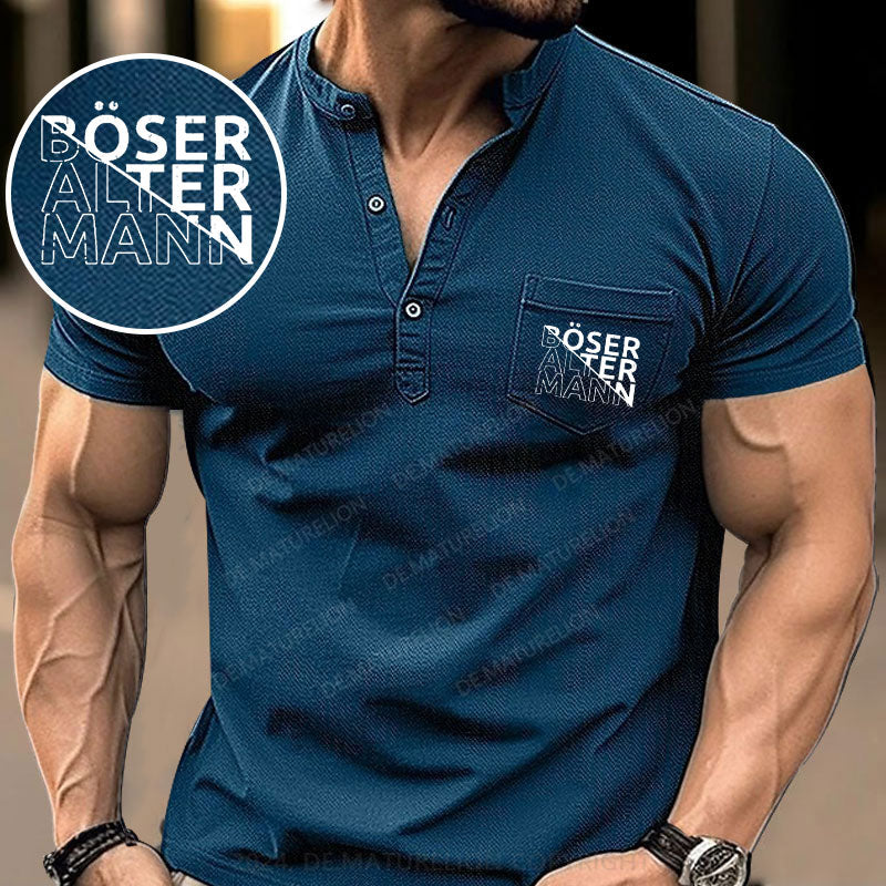 Böser Alter Mann Henley Shirt