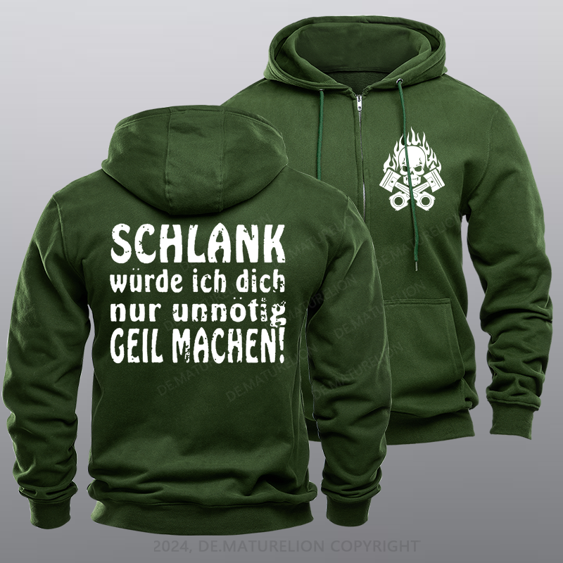 Maturelion Schlank Würde Ich Dich Nur Unnötig Geil Machen Reißverschluss Hoodie