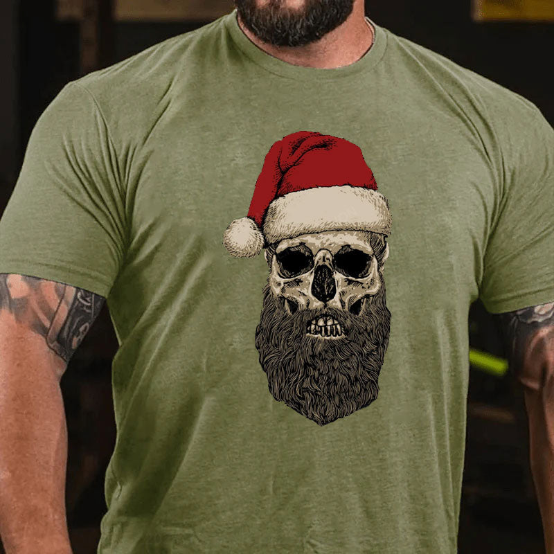 Frohe Weihnachten Weihnachtsschädel T-Shirt