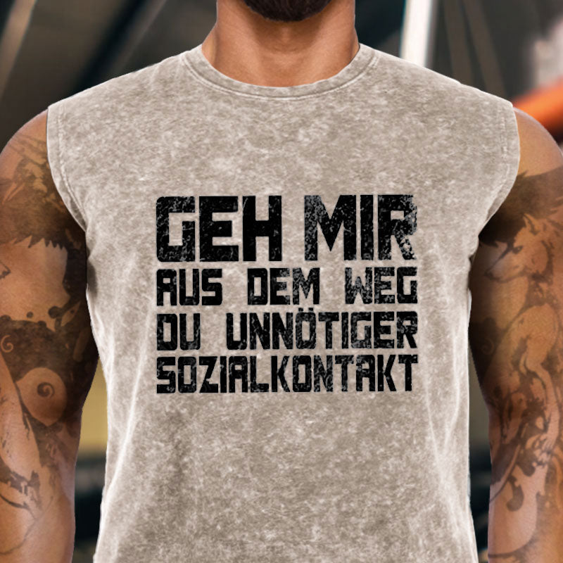 Geh Mir Aus Dem Weg Du Unnotiger Sozialkontakt Tank Top