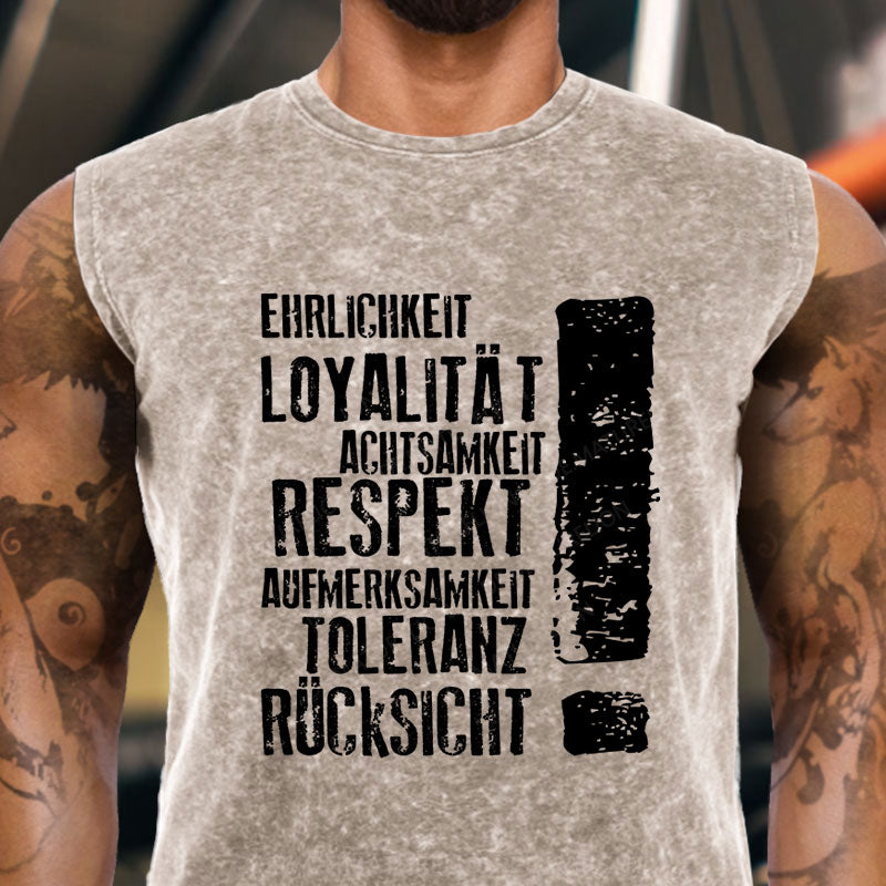 Respekt und Loyalität Tank Top