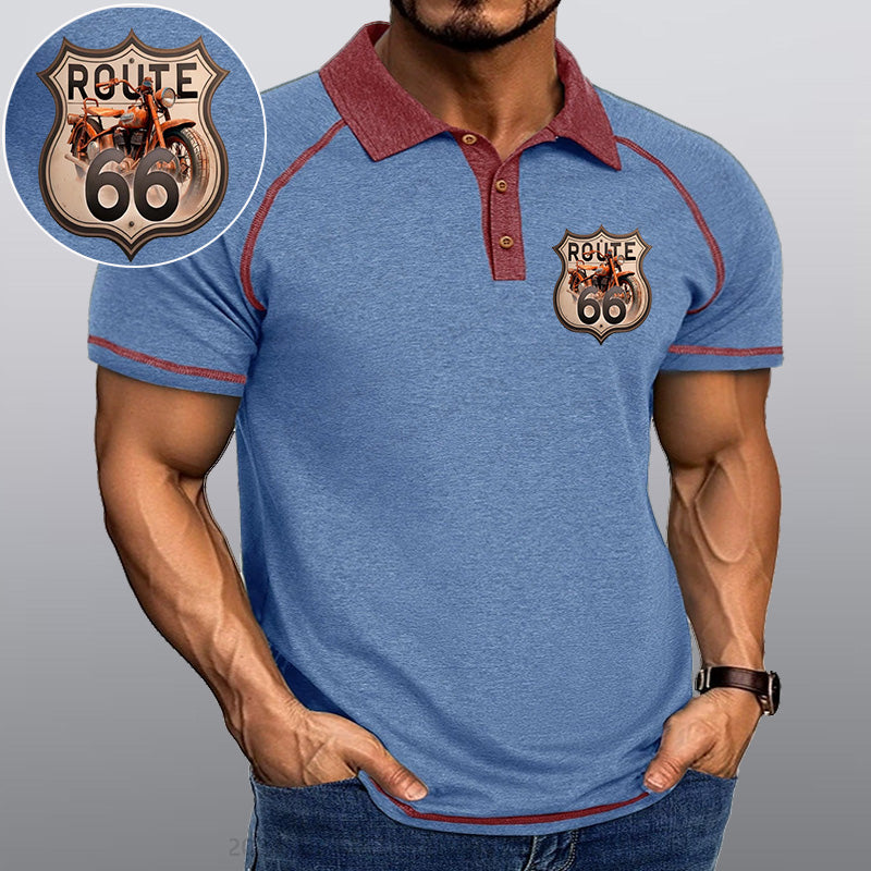 Maturelion Route 66 Kragen T-Shirt