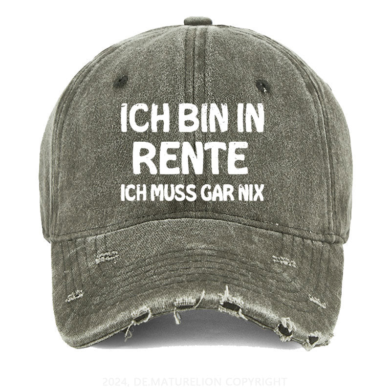 Ich Muss Gar Nichts Gewaschene Vintage Cap