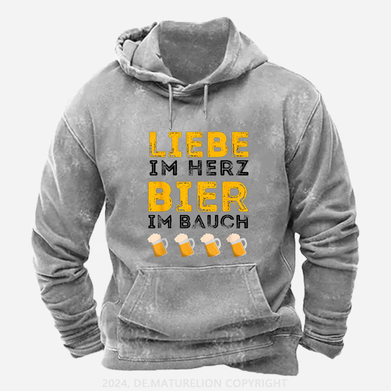 Bier im Bauch für Bierliebhaber Bierbauch Biertrinker Hoodie