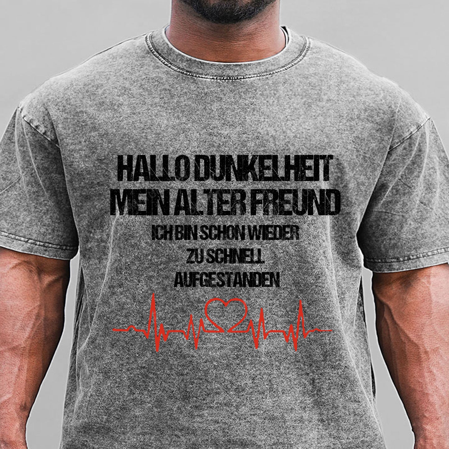 Hallo Dunkelheit, mein alter Freund, ich bin schon wieder zu schnell aufgestanden Gewaschene Vintage T-ShirtGewaschene Vintage T-Shirt