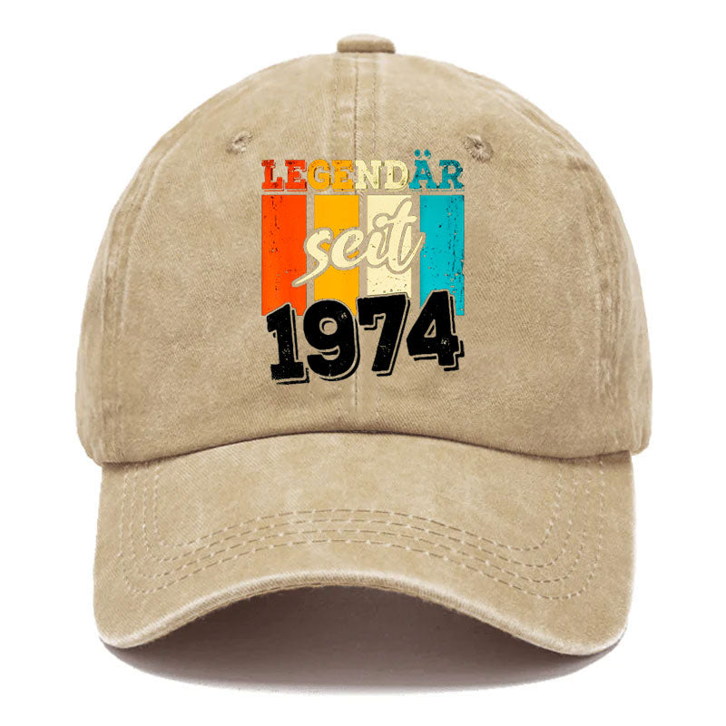 Personalisiert Jahr Legendär Seit 1974 Baseball Cap