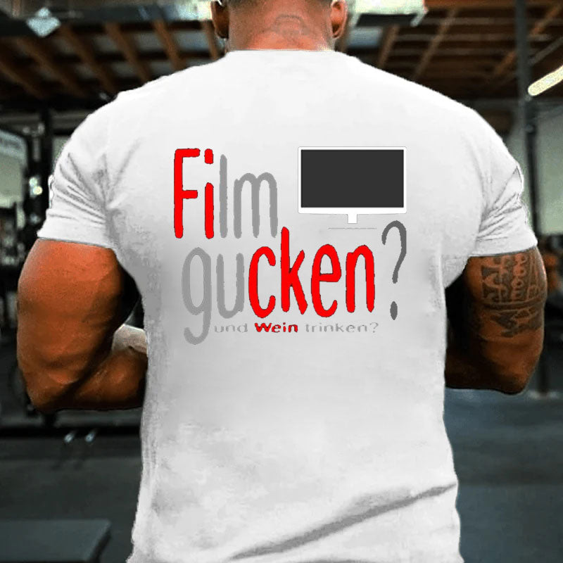 Film gucken ficken Wein trinken T-Shirt