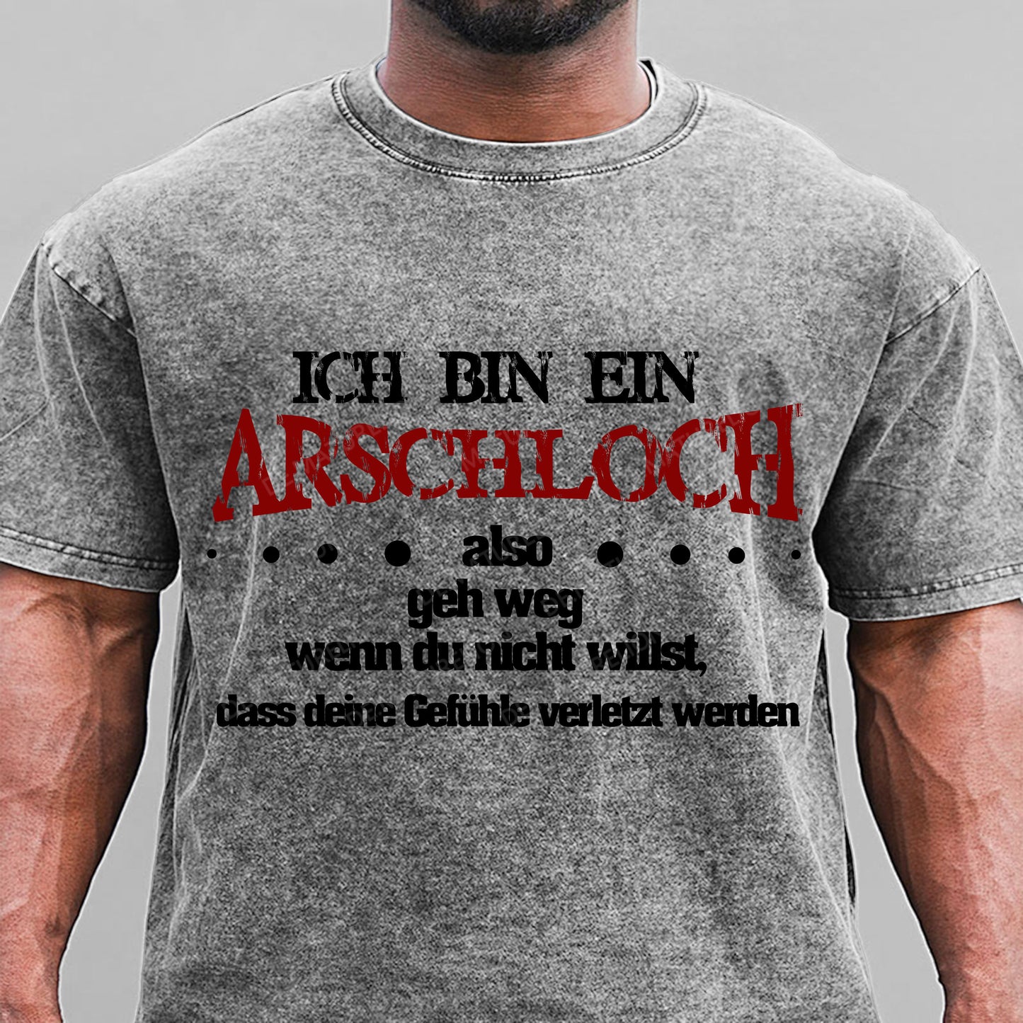 Ich bin ein Arschloch, also geh weg, wenn du nicht willst, dass deine Gefühle verletzt werden Gewaschene Vintage T-Shirt