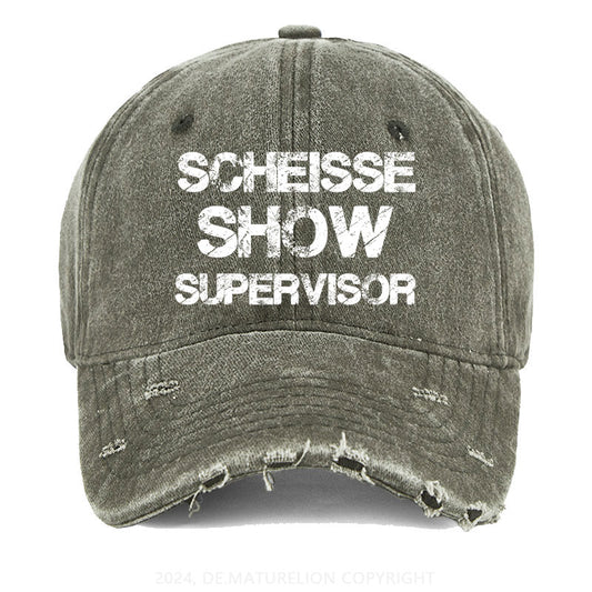 Scheiße Show Supervisor Gewaschene Vintage Cap