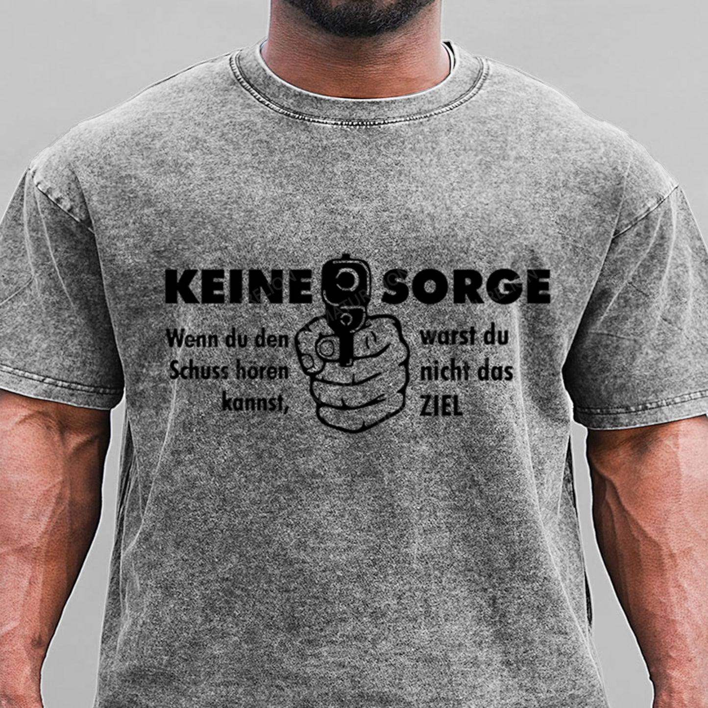 Keine Sorge Wenn Du Den Schuss Hören Kannst Warst Du Nicht Das Ziel Gewaschene Vintage T-Shirt