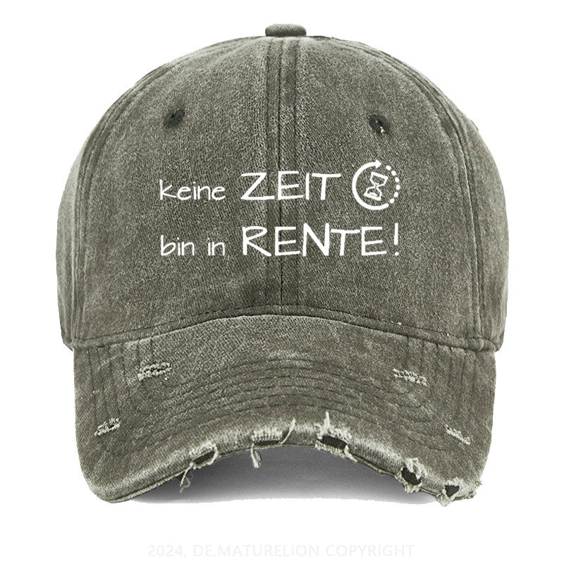 Keine Zeit Bin In Rente Gewaschene Vintage Cap