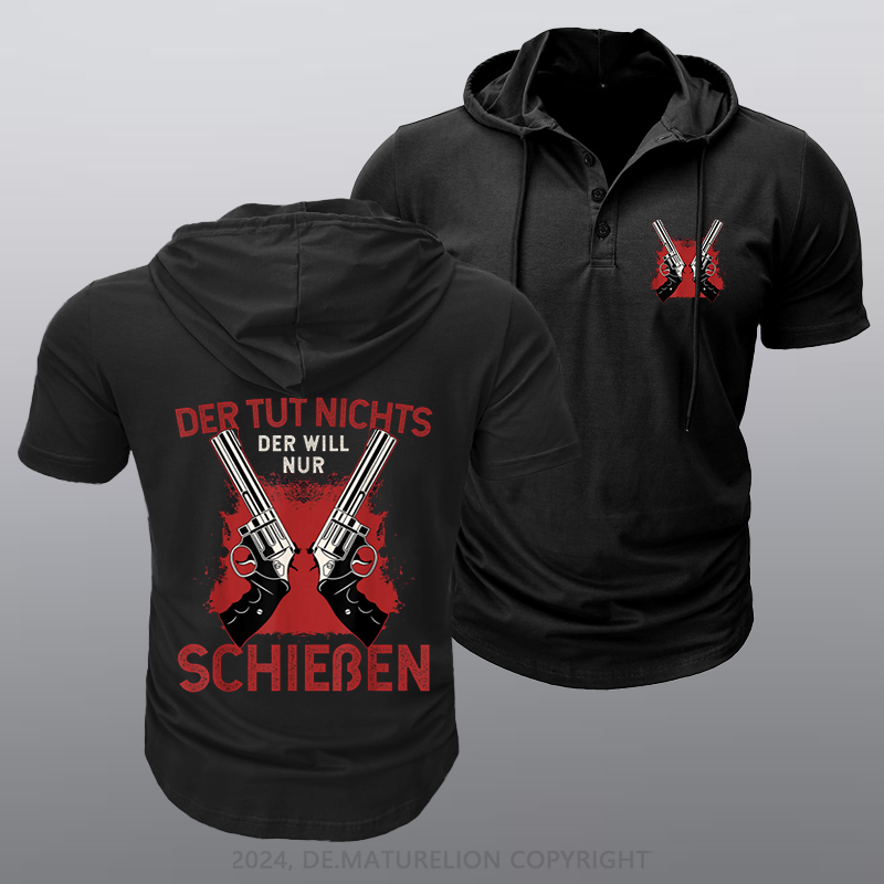Maturelion Schießen Sport Waffe Kapuze T-Shirt