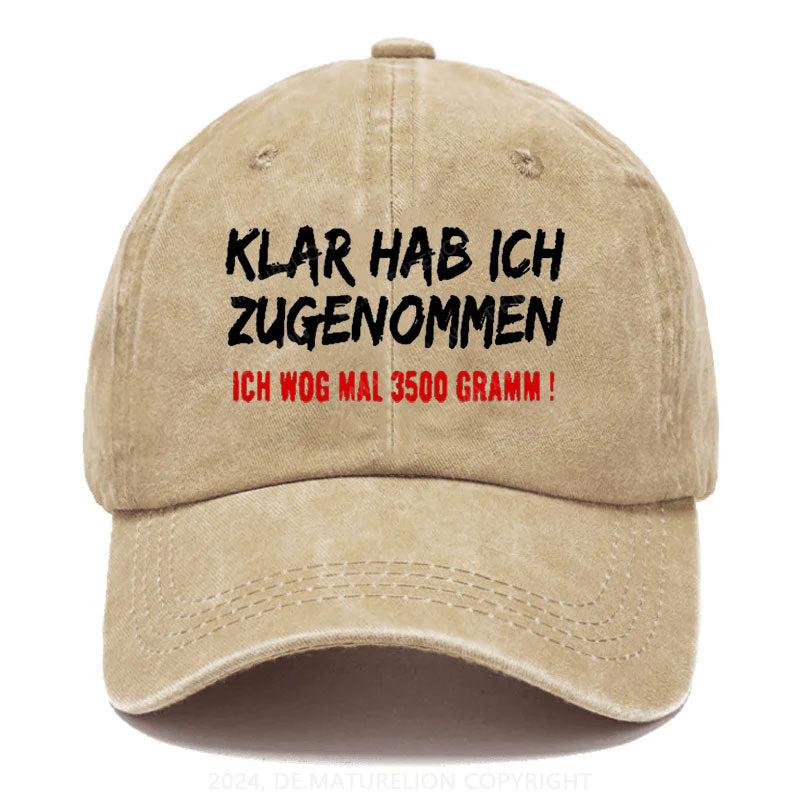 Klar Habe Ich Zugenommen! Ich Wog Mal 3500g Baseball Cap